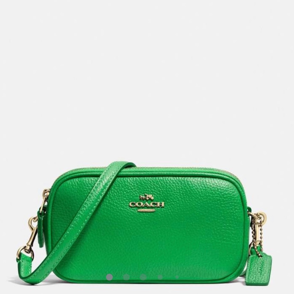 Green Coach Cross-Body Bag